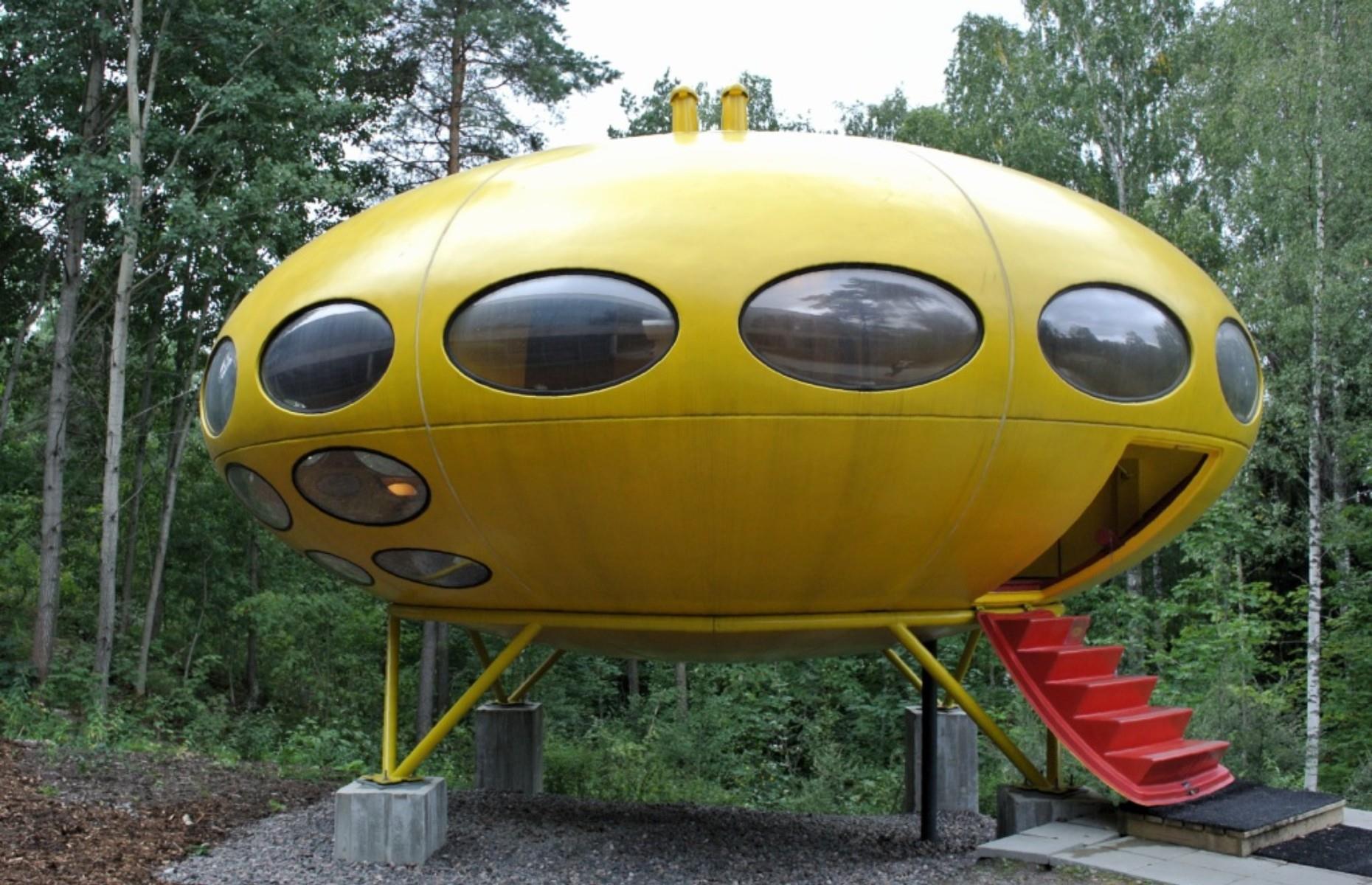 Iconic Futuro pods, Espoo, Finland